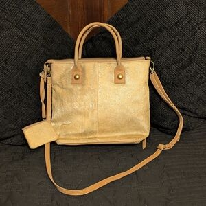 Miss Albright's Gold Tone Bag NWOT